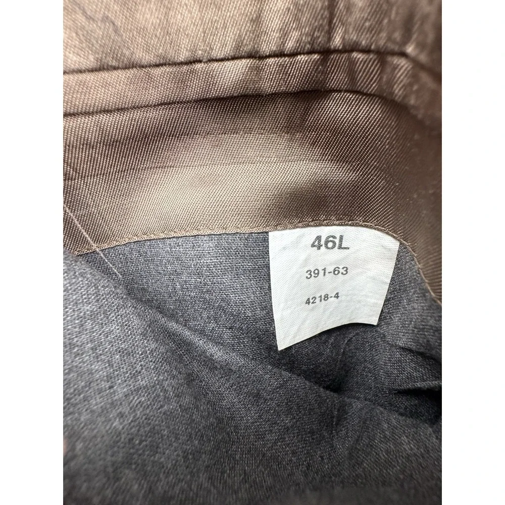 Stafford Jacket Blazer Mens Size 46L Brown Lambswool‎ Blend Elbow Patches
